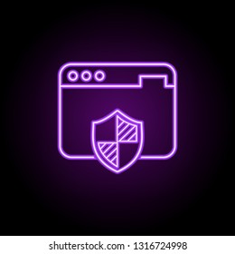 internet security outline icon. Elements of Security in neon style icons. Simple icon for websites, web design, mobile app, info graphics
