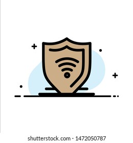 Internet, Internet Security, Protect, Shield  Business Flat Line Filled Icon Vector Banner Template