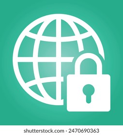 Internet and security protection icon
