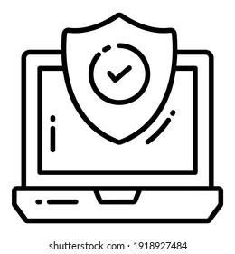 Internet security, Protection and security vector icons set cyber computer network business data technology
