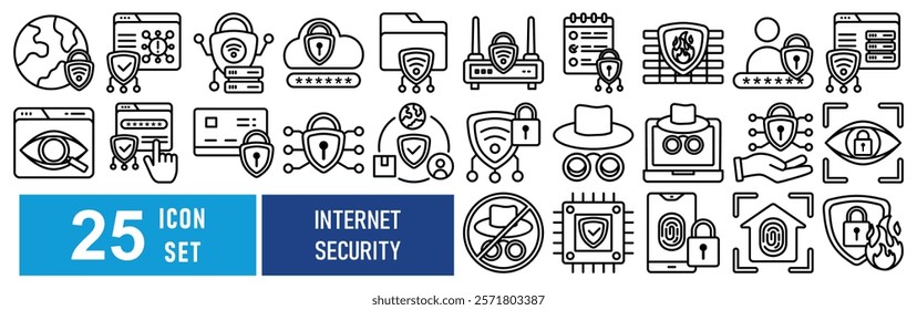 Internet Security related Icon set