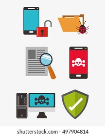 internet security related icons image