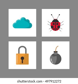 internet security related icons image