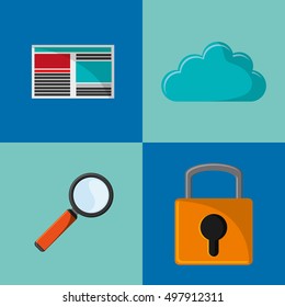 internet security related icons image