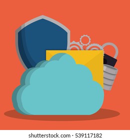 internet security related icons image vector illustration design 