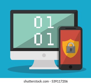 internet security related icons image vector illustration design 