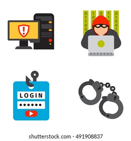 Internet security safety icons