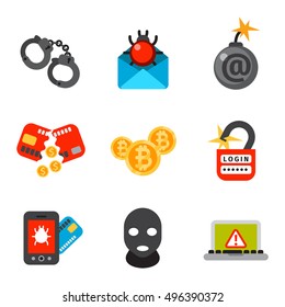 Internet security safety icons