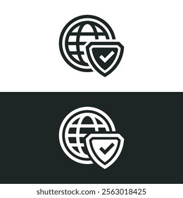 Internet security services icon isolated on white background. Vector illustrations are made with vector-based software, not AI generated results.