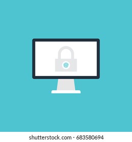 Internet security and system protection concept, vector illustration