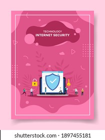 internet security for template of banners, flyer, books cover, magazine