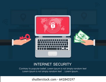 Internet Security . Vector