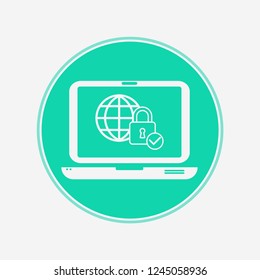 Internet security vector icon sign symbol