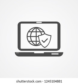 Internet security vector icon sign symbol