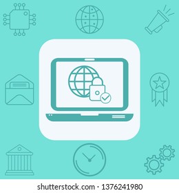 Internet security vector icon sign symbol