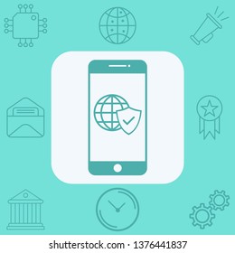 Internet security vector icon sign symbol