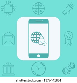 Internet security vector icon sign symbol