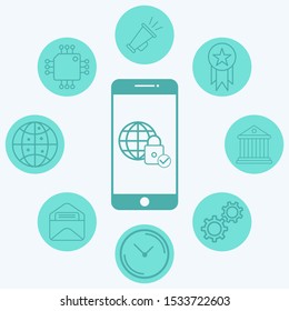 Internet security vector icon sign symbol