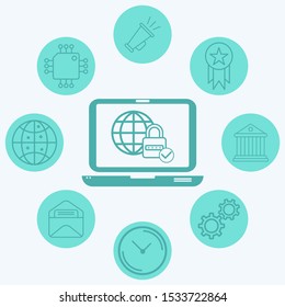 Internet security vector icon sign symbol