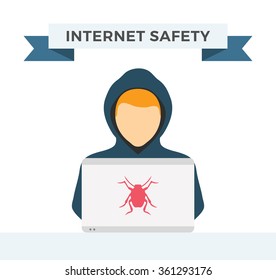 Internet security vector illustration