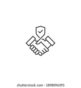 Seguridad de Internet, VPN y protección de escudos. Plantilla de icono del vector