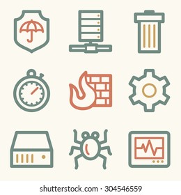 Internet security web icons