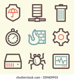 Internet security web icons