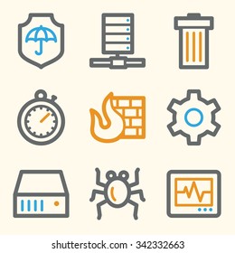 Internet security web icons
