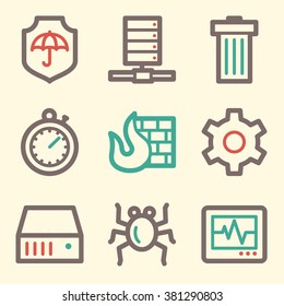 iconos web de seguridad de Internet