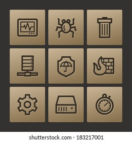 iconos web de seguridad de Internet, conjunto de botones
