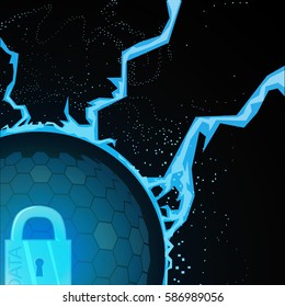 Internet security.Vector background.
