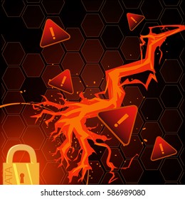 Internet security.Vector background.