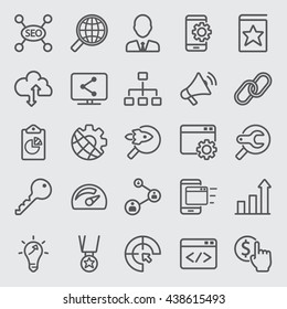 Internet SEO line icon
