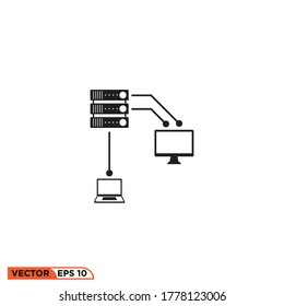 internet server connected icon design vector illustration