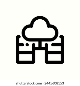 internet, server connected icon, isolated icon in light background, perfect for website, blog, logo, graphic design, social media, UI, mobile app