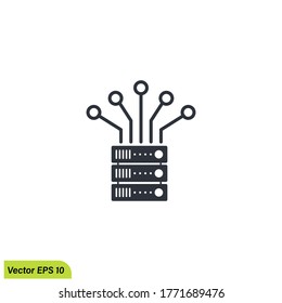 internet server icon illustration symbol simple design element logo template