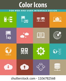 Internet, server, network icon set for web sites and user interface