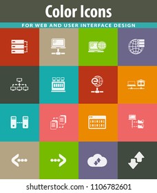 Internet, server, network icon set for web sites and user interface