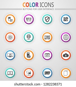 Internet, server, network icon set for web sites and user interface