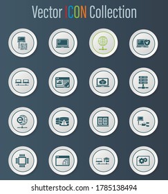 Internet, server, network icon set for web sites and user interface