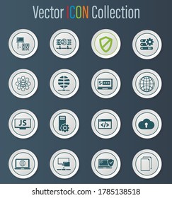 Internet, server, network icon set for web sites and user interface
