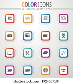 Internet, server, network icon set for web sites and user interface