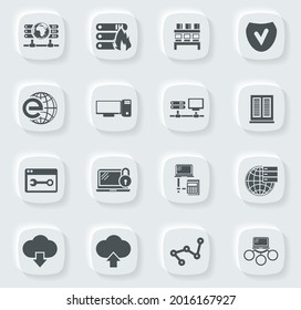 Internet, server, network icon set for web sites and user interface