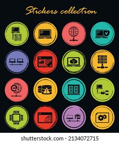 Internet, server, network icon set for web sites and user interface