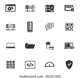 Internet, server, network icon set for web sites and user interface
