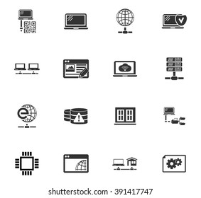 Internet, server, network icon set for web sites and user interface