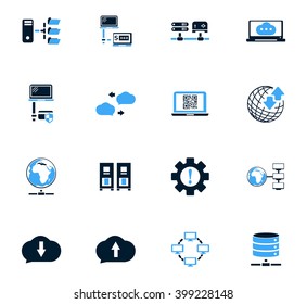Internet, server, network icon set for web sites and user interface