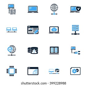 Internet, server, network icon set for web sites and user interface