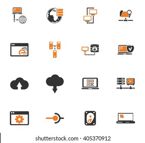 Internet, server, network icon set for web sites and user interface