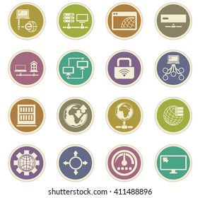 Internet, server, network icon set for web sites and user interface
